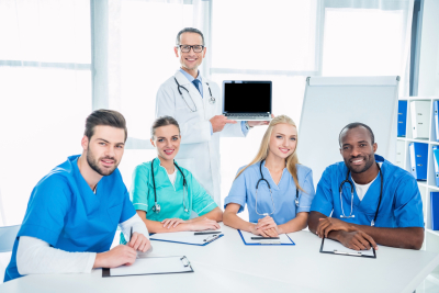 medical staff smiling